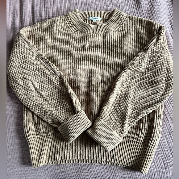 Madewell Crew Neck Fairbanks Sweater XL Camel - Picture 2 of 2